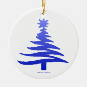 Ornement Rond En Céramique Le Prince Bleu
