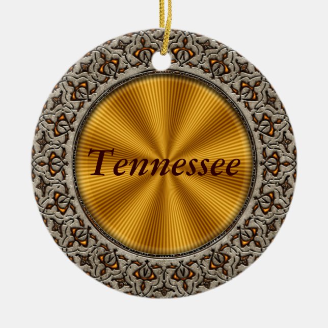 Ornement Rond En Céramique Le Tennessee (Devant)