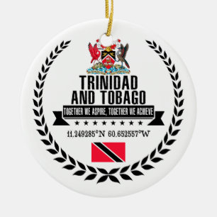 Ornement Rond En Céramique Le Trinidad-et-Tobago