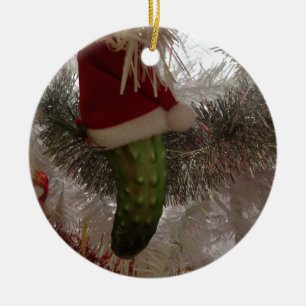 Ornement Rond En Céramique Les conserves au vinaigre de Noël