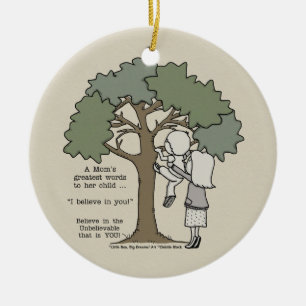 Ornement Rond En Céramique Les plus grands mots de la maman