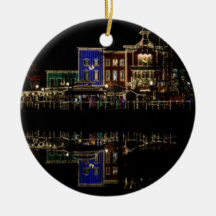 Ornement Rond En Céramique Les pompiers débarquent Noël