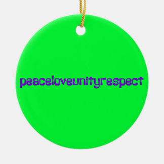 Ornement Rond En Céramique Lettres de pourpre d'éloge de respect d'unité