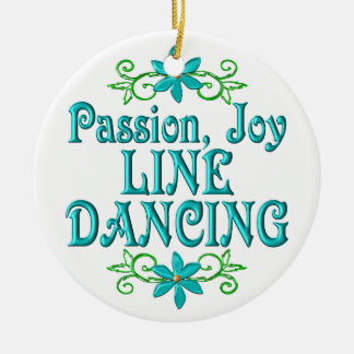Ornement Rond En Céramique Ligne danse de joie de passion