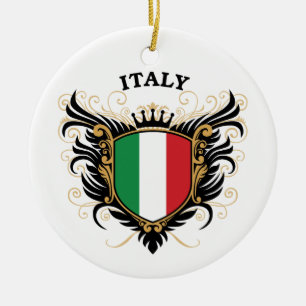 Ornement Rond En Céramique L'Italie