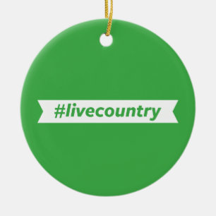 Ornement Rond En Céramique #LiveCountry