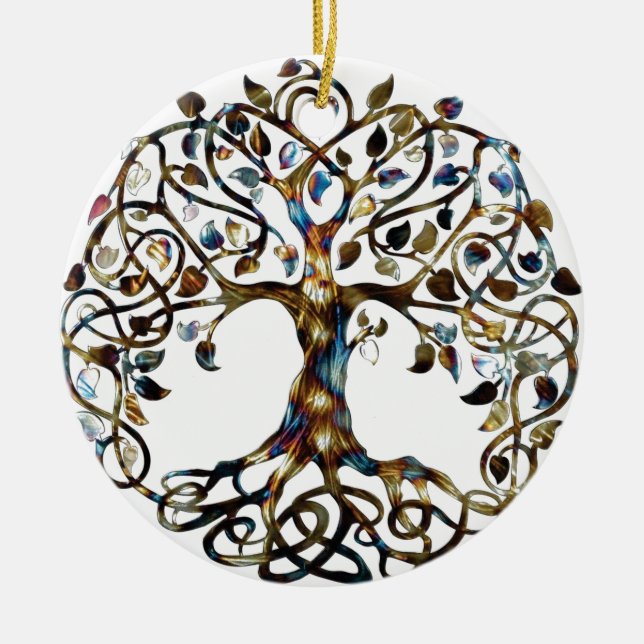 Ornement Rond En Céramique Living Tree (Devant)