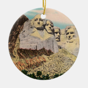 Ornement Rond En Céramique L'ornement du Mont Rushmore