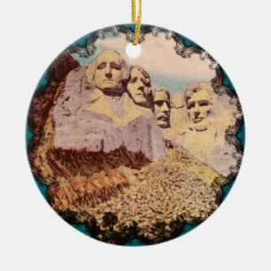 Ornement Rond En Céramique L'ornement du Mont Rushmore