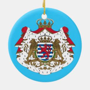 Ornement Rond En Céramique Luxembourg* Armoiries