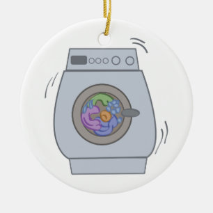 Ornement Rond En Céramique Machine à laver
