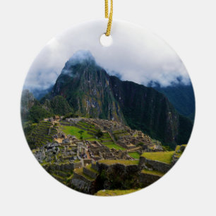 Ornement Rond En Céramique Machu Picchu, Pérou