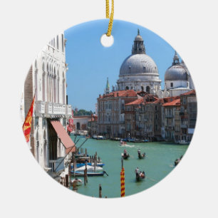 Ornement Rond En Céramique Magnifique ! Grand Canal Venise