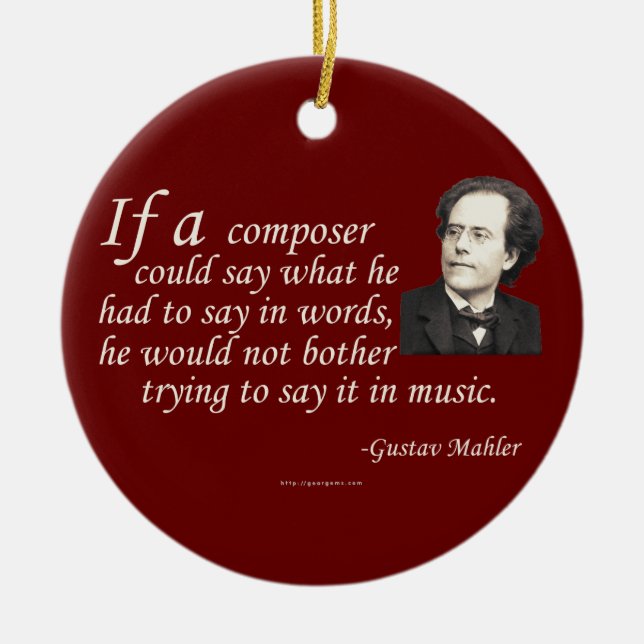 Ornement Rond En Céramique Mahler sur la composition (Devant)