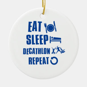 Ornement Rond En Céramique Mangez le decathalon de sommeil