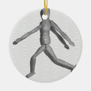 Ornement Rond En Céramique Mannequin humain en bois
