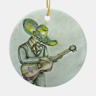 Ornement Rond En Céramique mariachi