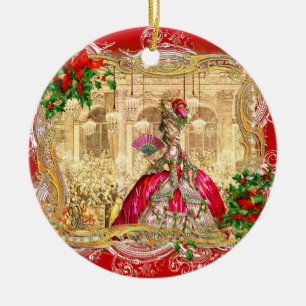 Ornement Rond En Céramique Marie Antoinette à Noël à Versailles