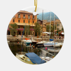 Ornement Rond En Céramique Marina chez Menaggio, lac Como