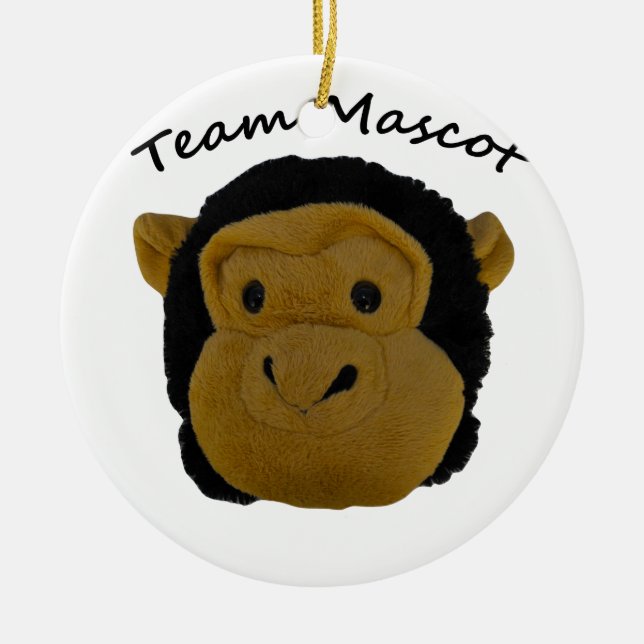 Ornement Rond En Céramique Mascotte de l'équipe (Devant)