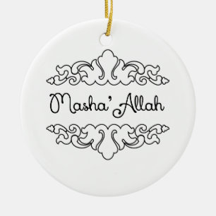 Ornement Rond En Céramique Masha'allah