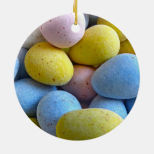 Ornement Rond En Céramique Mini-oeufs au chocolat