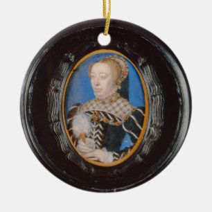 Ornement Rond En Céramique Miniature de Catherine de Medici, c.1555 (la