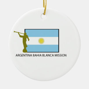 Ornement Rond En Céramique Mission de Blanca de l'Argentine Bahia