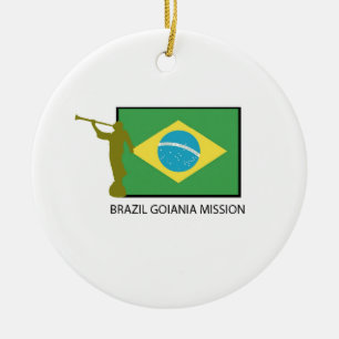 ORNEMENT ROND EN CÉRAMIQUE MISSION LDS DU BRÉSIL GOIANIA