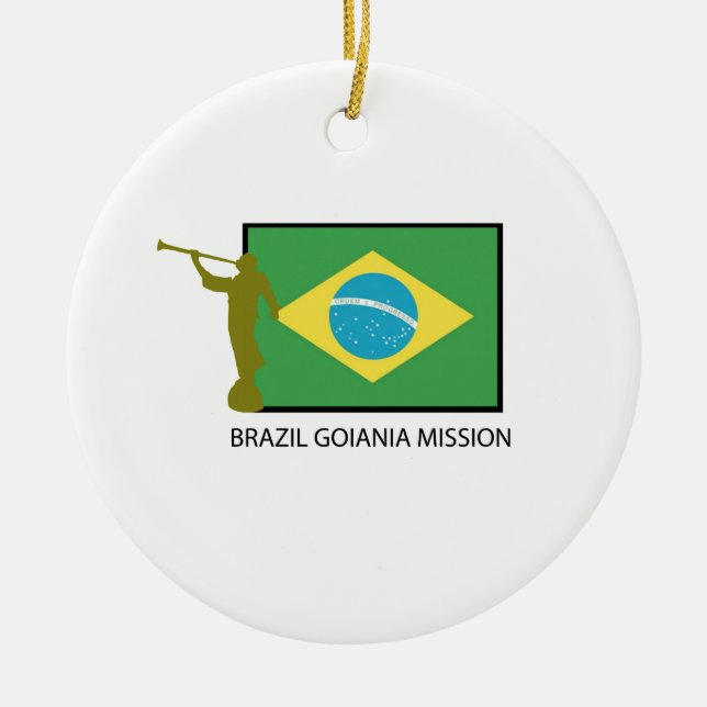 ORNEMENT ROND EN CÉRAMIQUE MISSION LDS DU BRÉSIL GOIANIA (Devant)