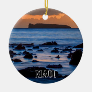 Ornement Rond En Céramique Molokini de Maui