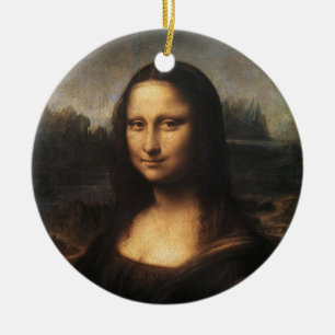 Ornement Rond En Céramique Mona Lisa