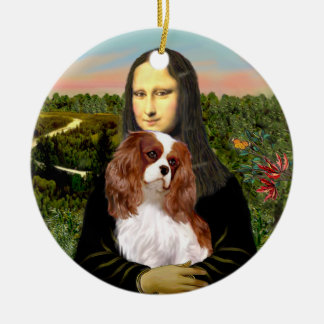 Ornement Rond En Céramique Mona Lisa - Cavalier Blenheim