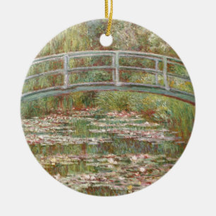 Ornement Rond En Céramique ~ Monet de nénuphars
