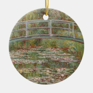 Ornement Rond En Céramique Monet Pont Japonais de Giverny