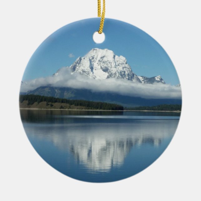 Ornement Rond En Céramique Mont Moran Reflection at Grand Teton (Devant)