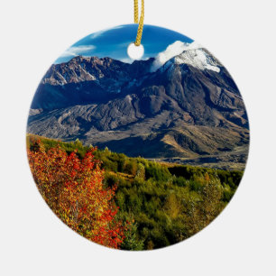 Ornement Rond En Céramique Mont Saint Helens, Washington