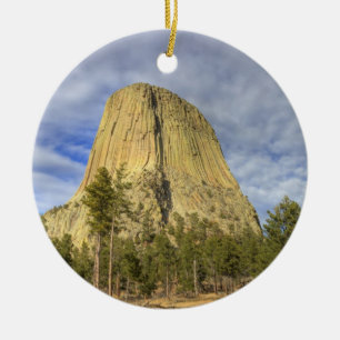 Ornement Rond En Céramique Monument national de Devils Tower