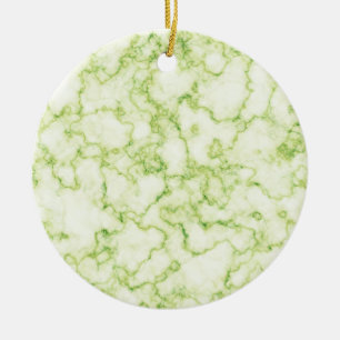 Ornement Rond En Céramique Motif en marbre vert