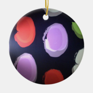 Ornement Rond En Céramique Motif moderne coloré Polka Point Art Imprimer