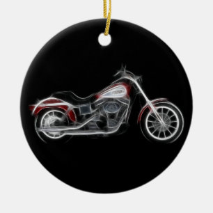 Ornement Rond En Céramique Moto de poids lourd de porc de couperet