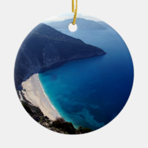 Ornement Rond En Céramique Myrtos - Kefalonia