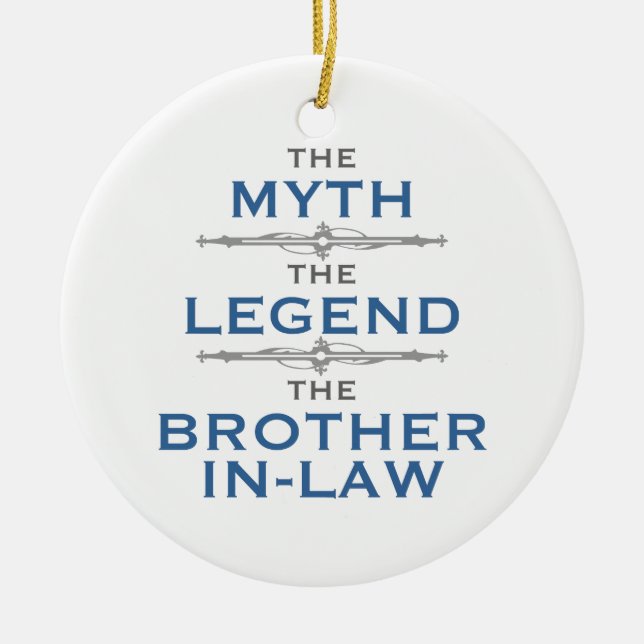 Ornement Rond En Céramique Mythe Légende Frère-en-droit (Devant)