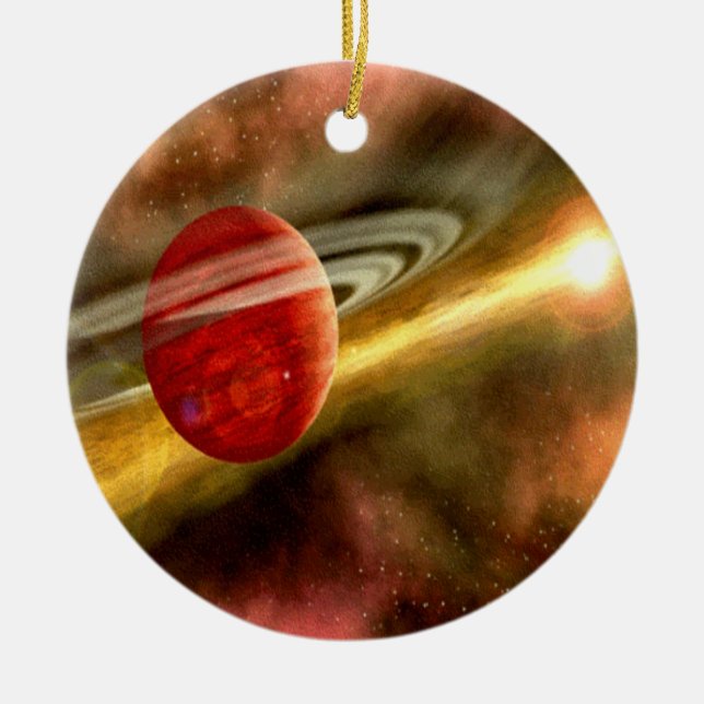 Ornement Rond En Céramique Naissance de Saturn (Devant)