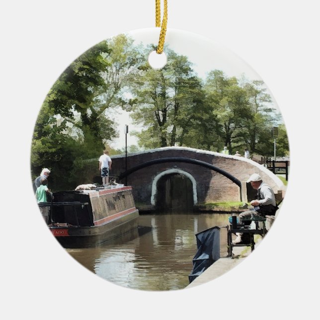 ORNEMENT ROND EN CÉRAMIQUE NAVIRES (Devant)