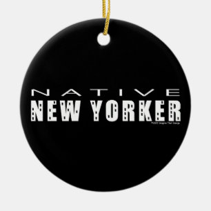 Ornement Rond En Céramique Newyorkais indigène