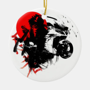 Ornement Rond En Céramique ninja de Kawasaki