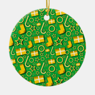 Ornement Rond En Céramique Noël