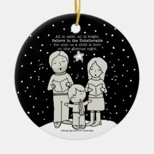 Ornement Rond En Céramique Noël