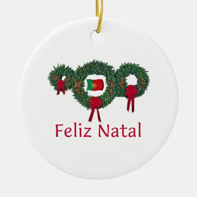 Ornement Rond En Céramique Noël 2 du Portugal (Devant)